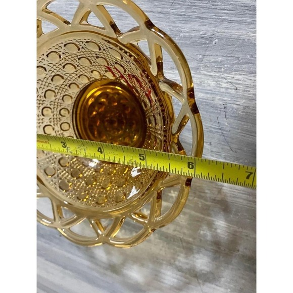 Vintage amber glass candy dish/ Imperial glass/scalloped... - Picture 4 of 4